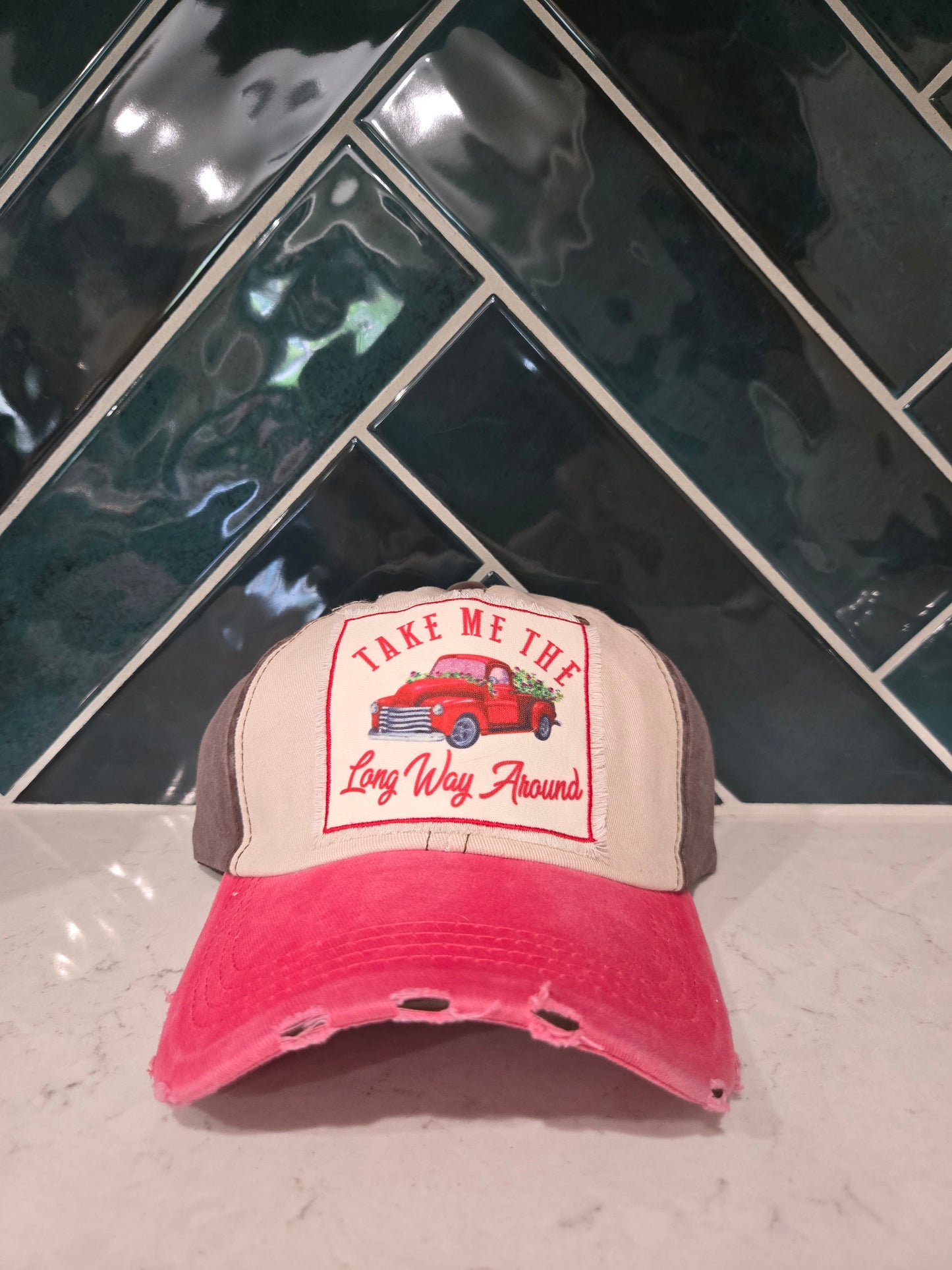 Take Me The Long Way Home Tri Color Baseball Cap