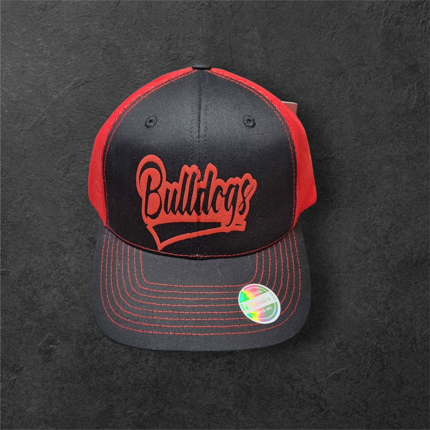 Bulldogs Puff Vinyl Red &Black Ball Cap