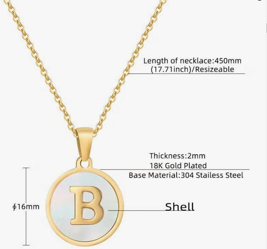 Round 18K Gold Plated Stainless Steel Necklace
