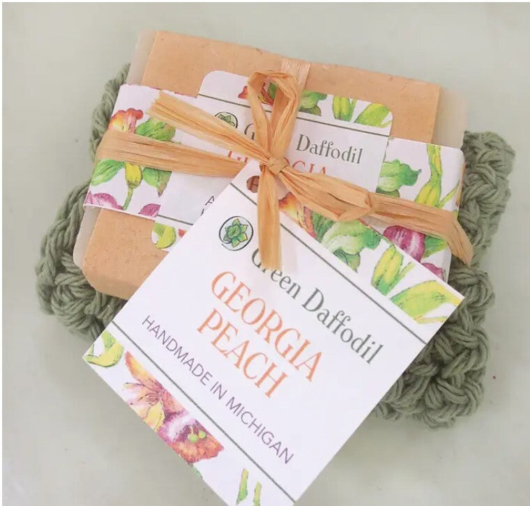 Georgia Peach Soap & Washcloth Set