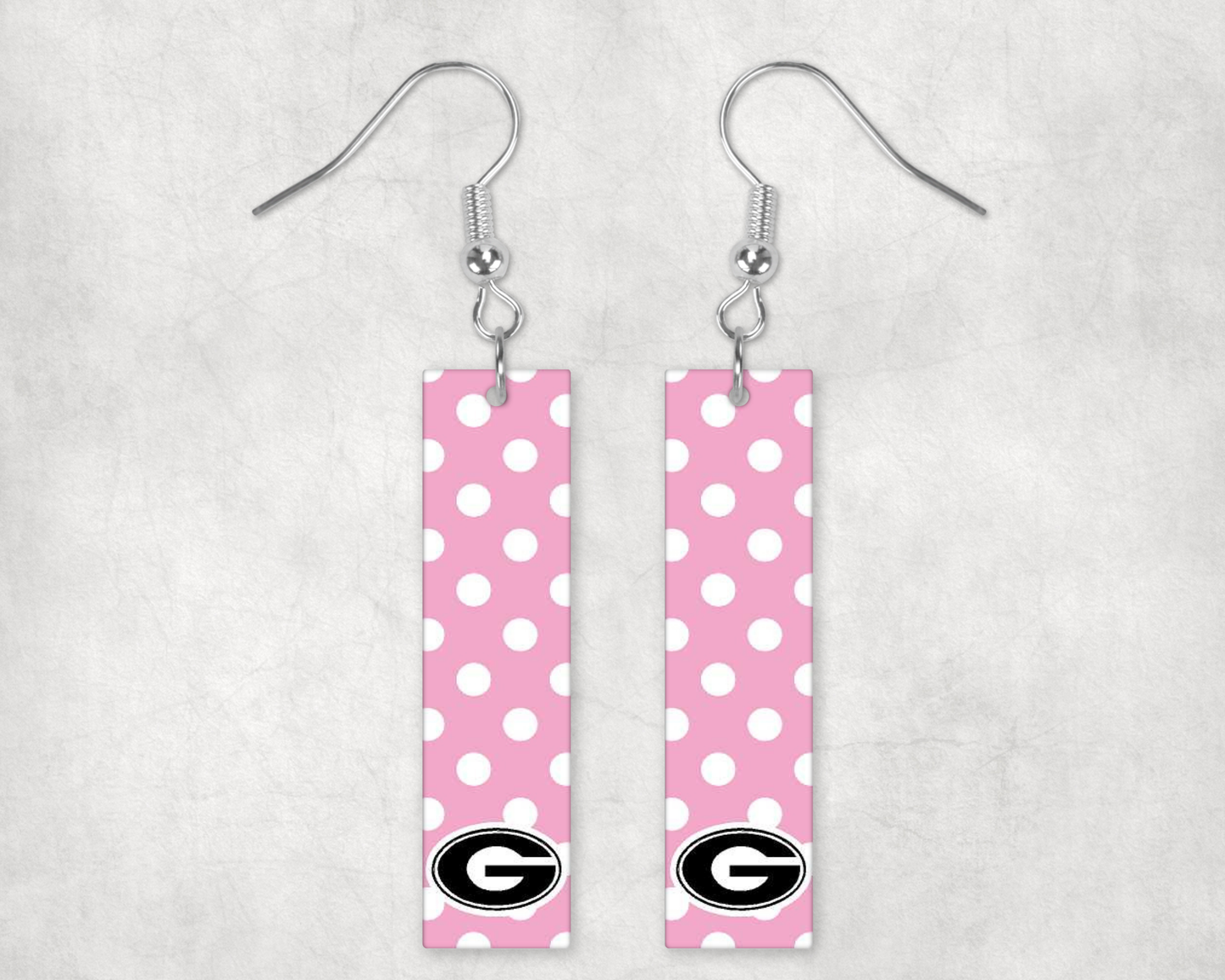 Sports Bar Earrings Pink Georgia-Asst. Patterns