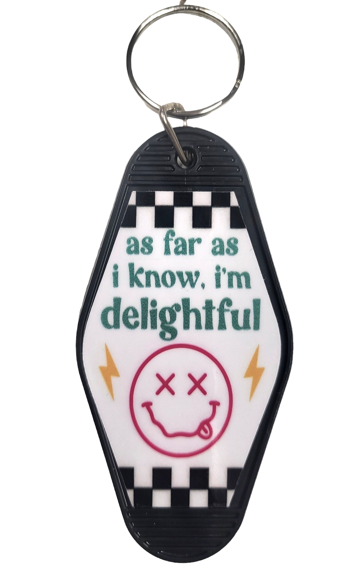 As Far As I Know, I'm Delightful Motel Key Chain