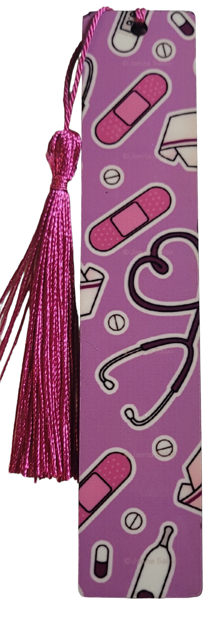 Two Side Purple Medical Magic Theme MDF Bookmark