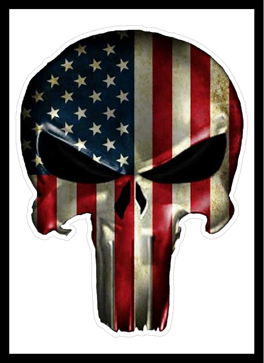 American Flag Punisher Decal