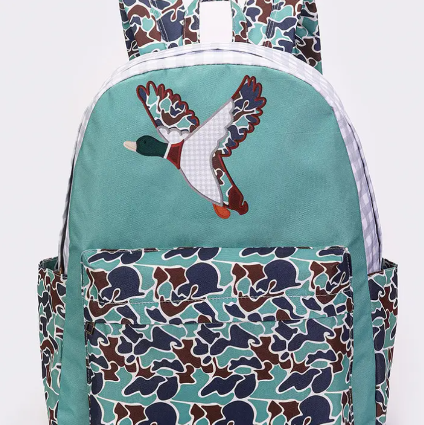Boys Camouflage Duck Hunting Canvas Backpack