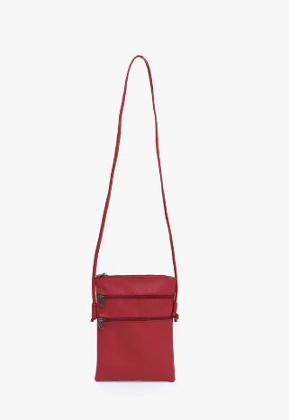 Red Multi Pocket Crossbody Bag
