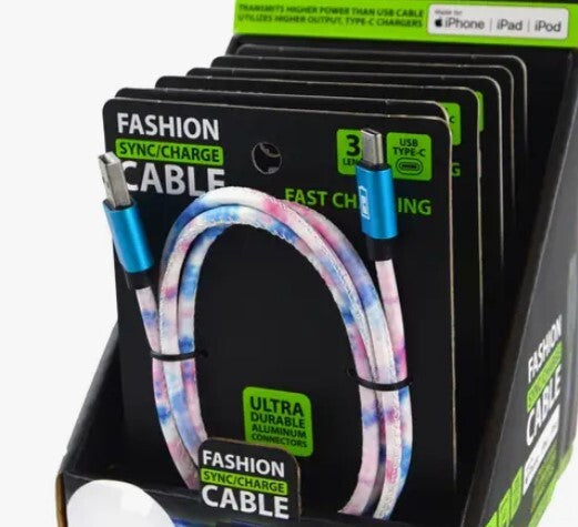 3 Ft. Fashion Sync/Charge Cable
