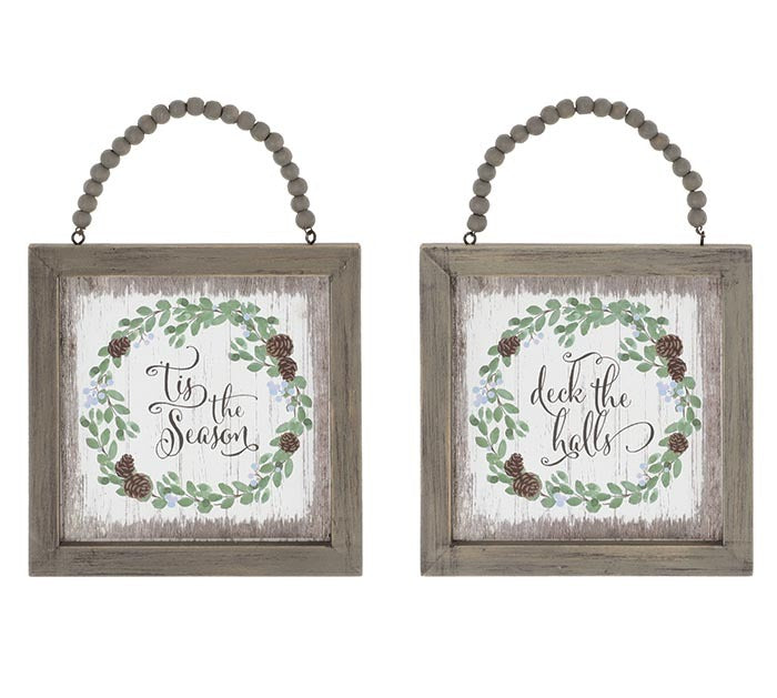 Ornament Wood Deck The Halls/Tis The Season Atsd
