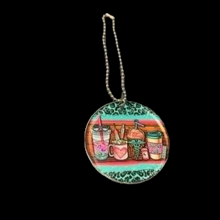 Nurse Fuel 4 Cup of Drinks Car Charm