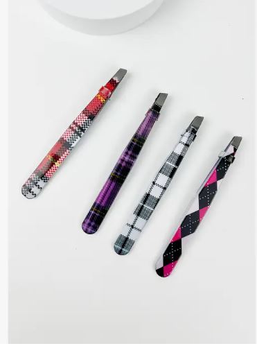 Asst. Plaid Eyebrow Tweezers