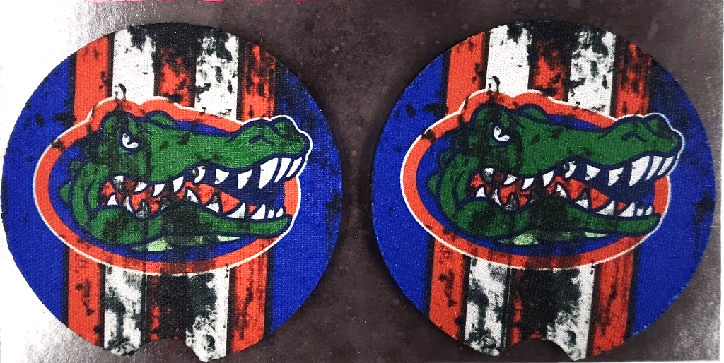 Distressed Sports Car Coasters-Gators