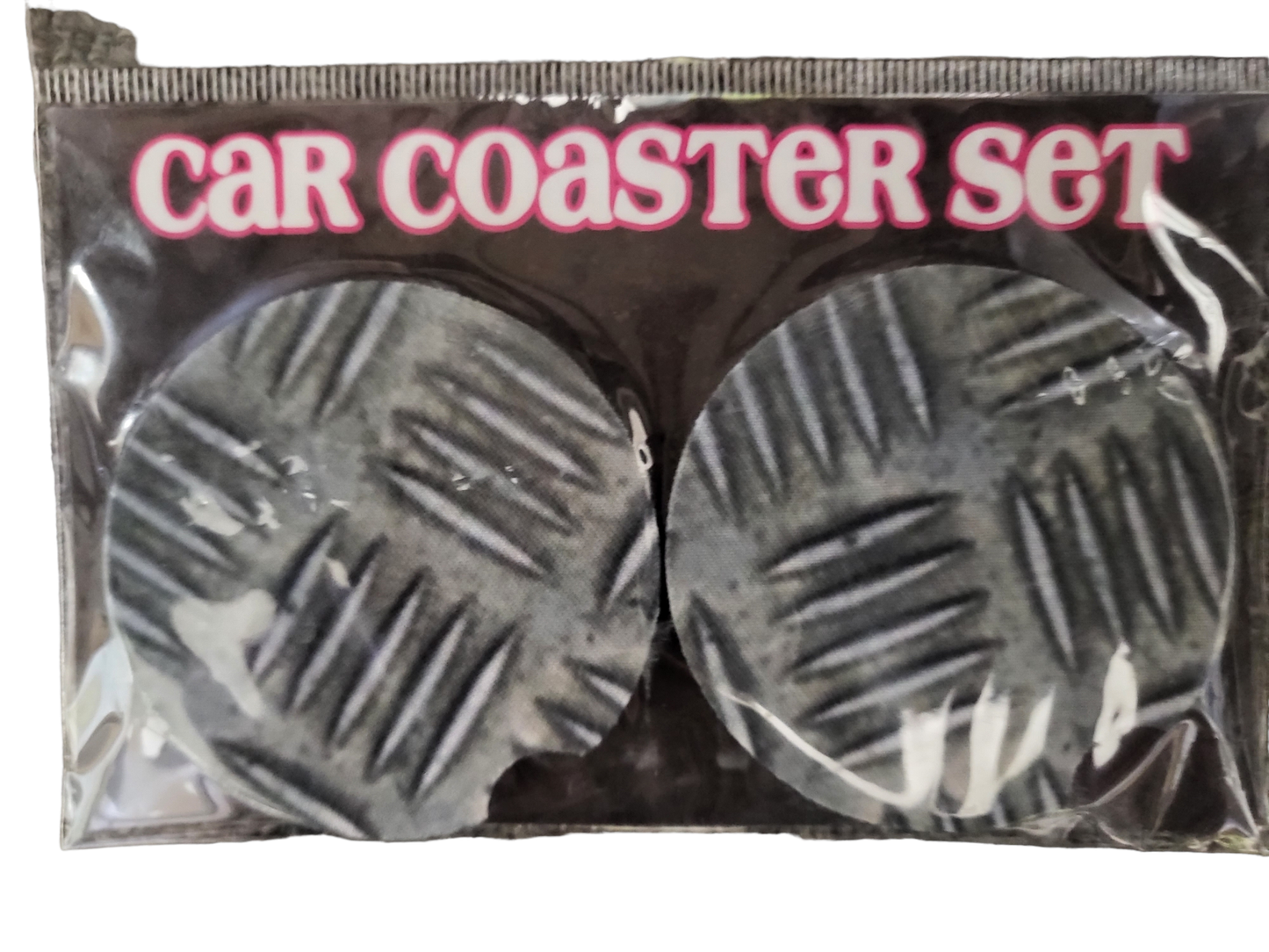 Textured Metal Car Coasters