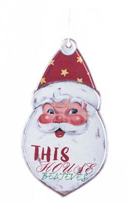 Metal Santa Plaque