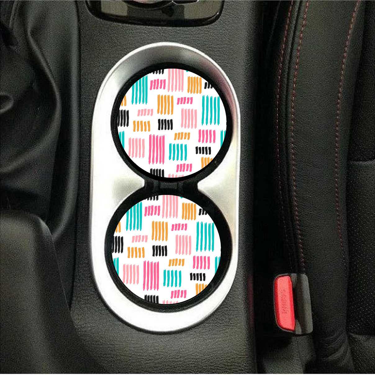 Caboodle Doodles on White Car Coasters