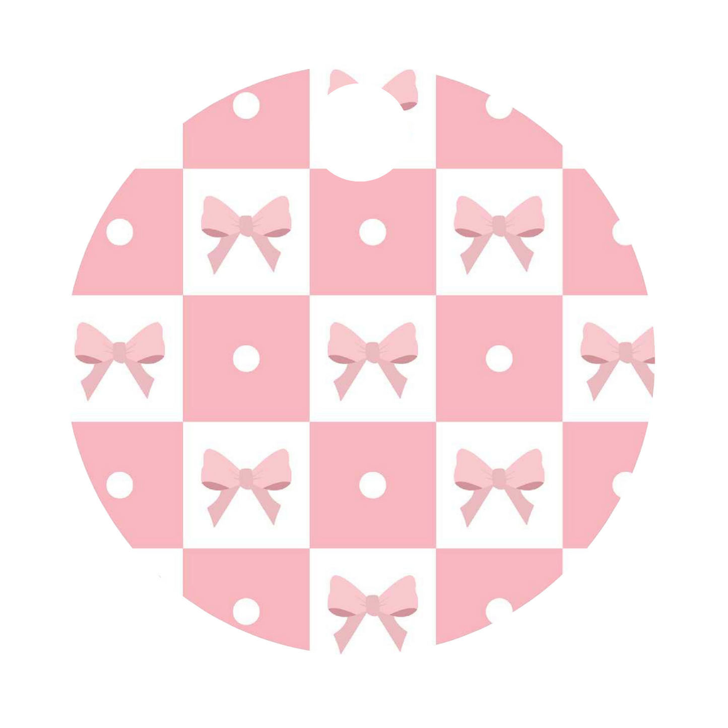 40 Oz. Squares and Bows MDF Sublimation Tumbler Topper