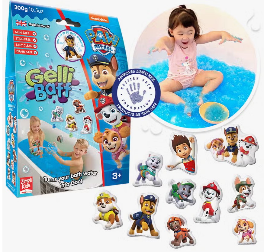 Paw Patrol Gelli Baff Kids Sensory Bath Toy + Bath Sticker