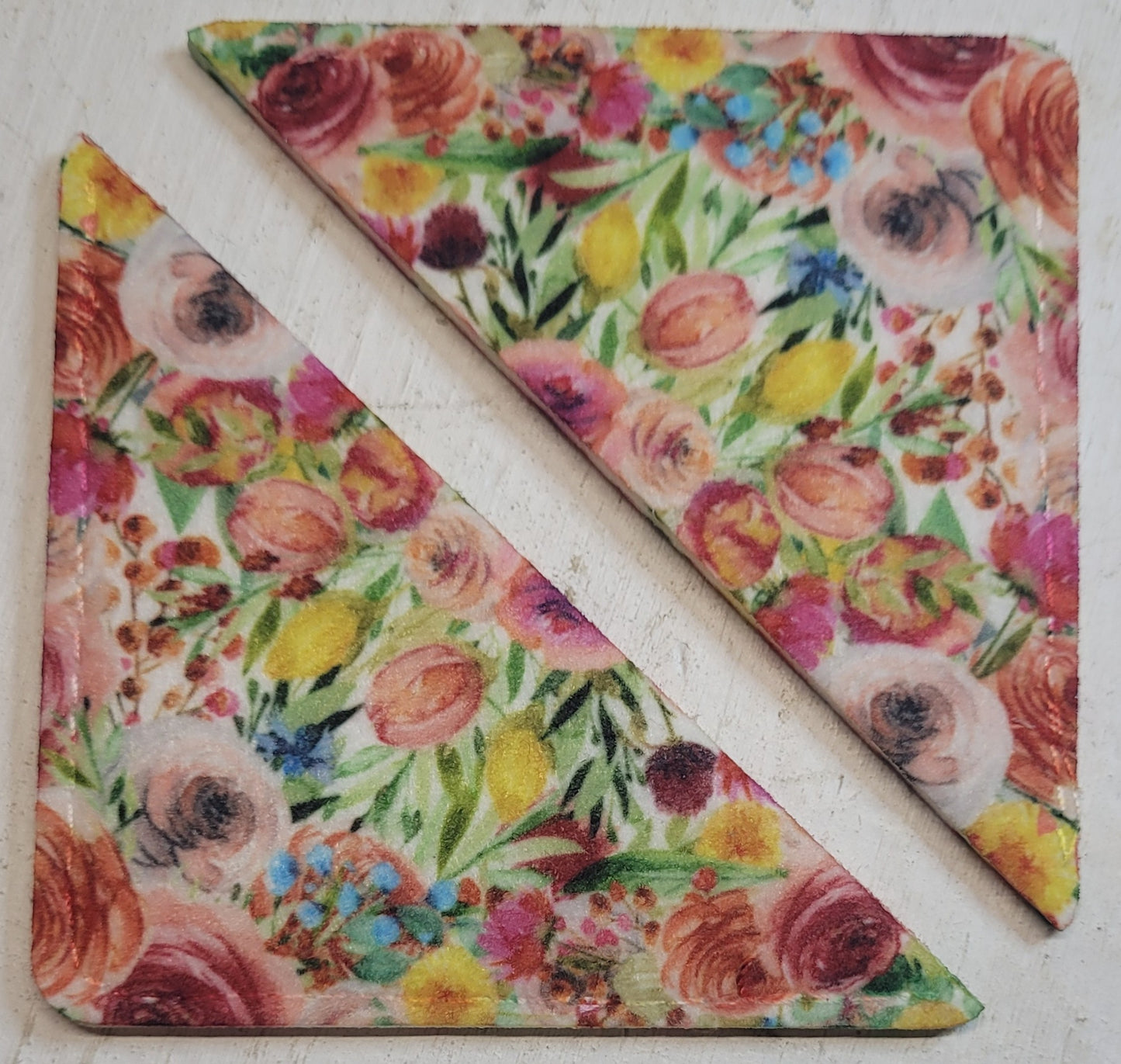 Set Of Two Tulip & Rose Corner Bookmarks