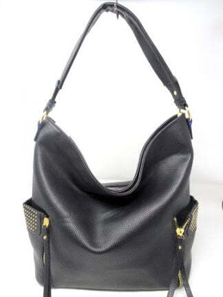 Black Slouchy Bag withzipper