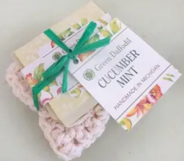 Cucumber Mint Soap & Washcloth Set