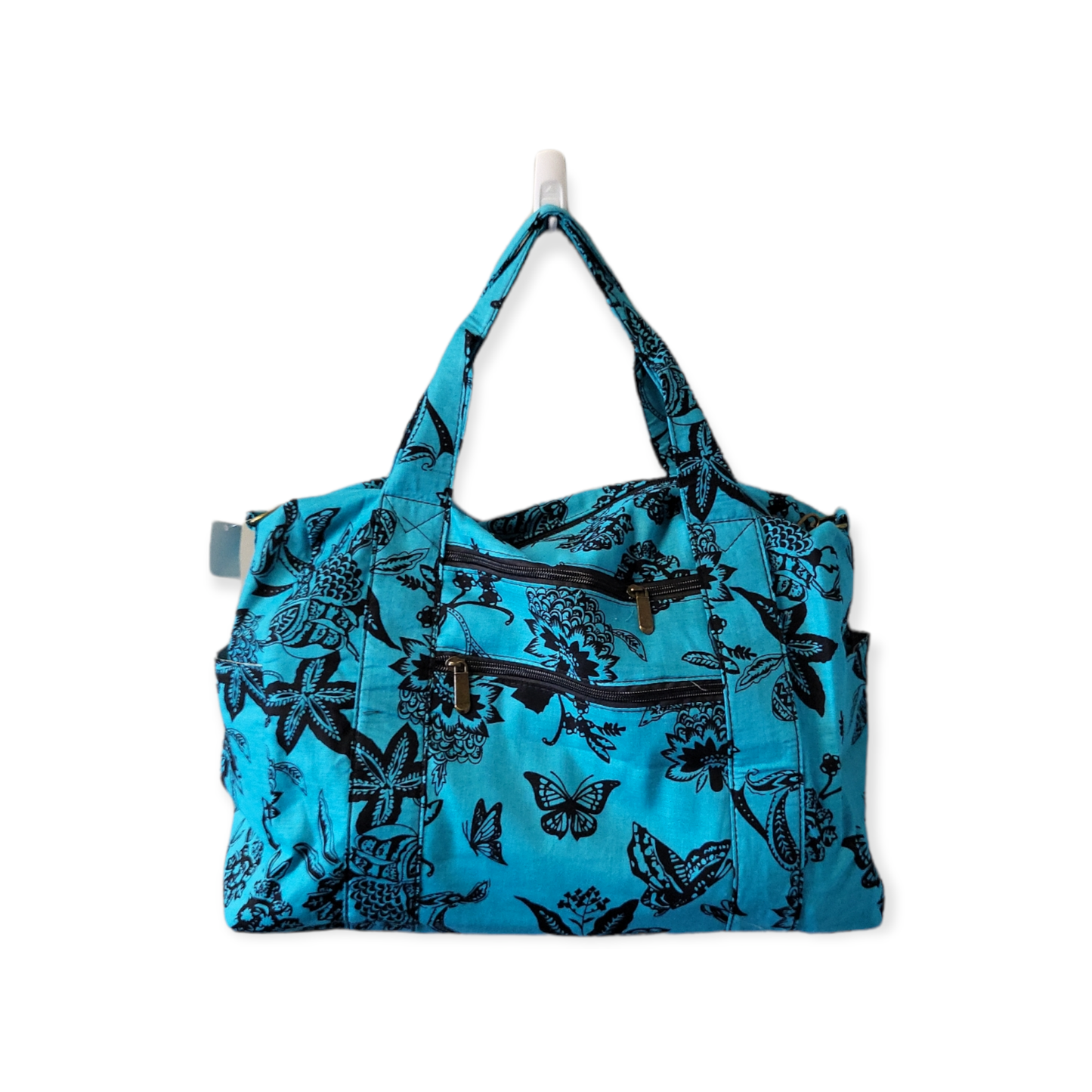 Dragonflies, Butterflies & Flowers Fabric Duffel Bag
