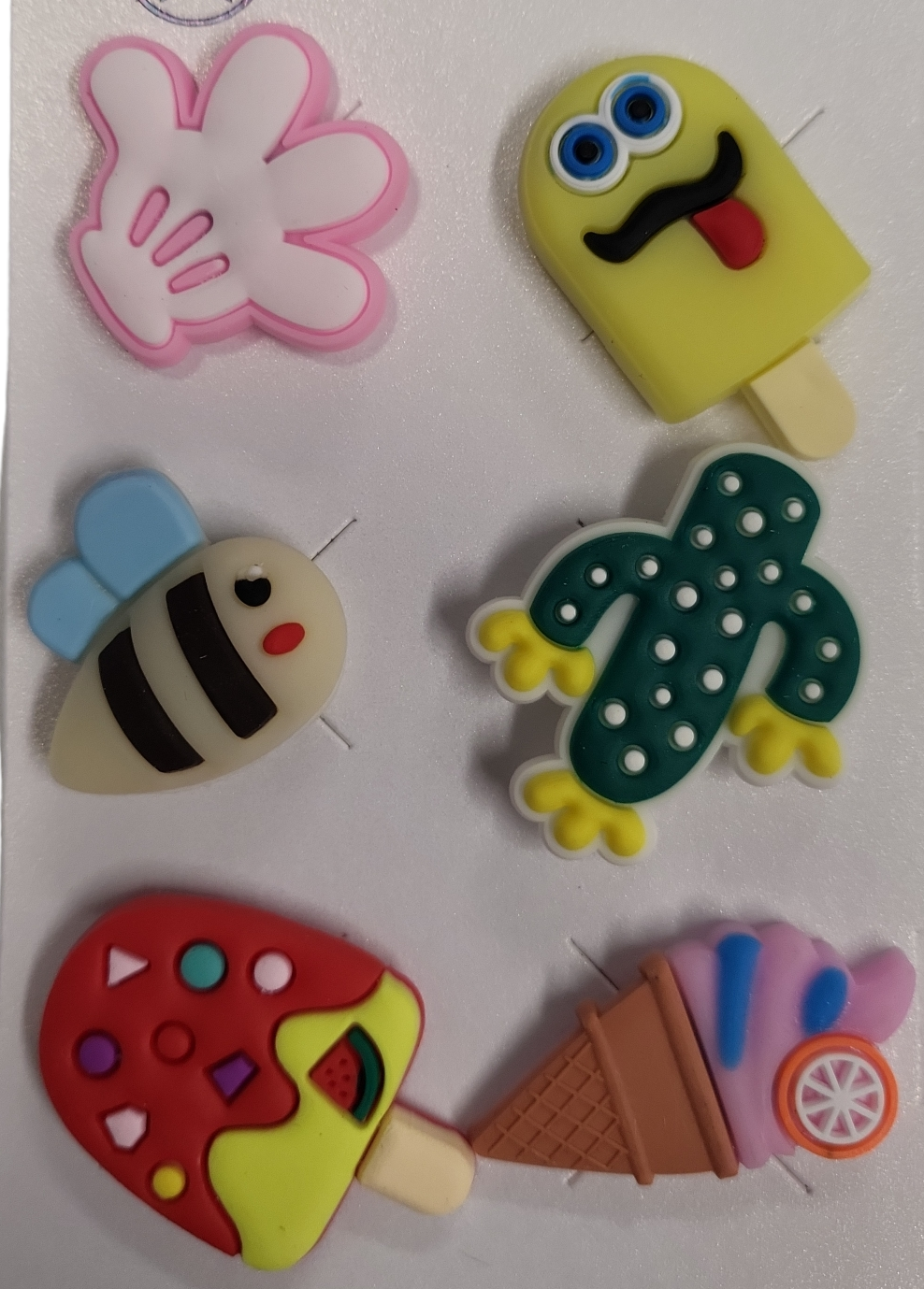 Set of 6 Assorted Novelty Croc Charms
