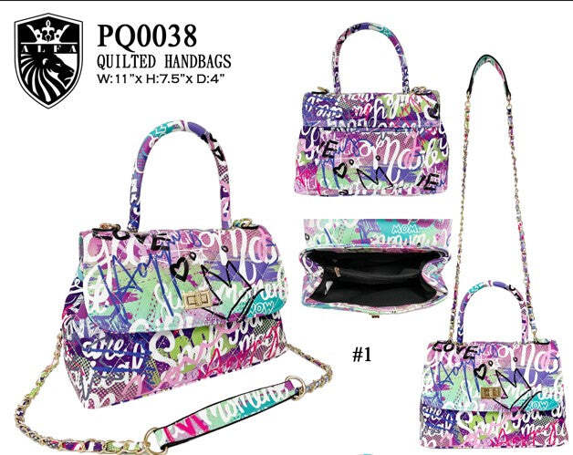 Graffiti Quilted Handbags