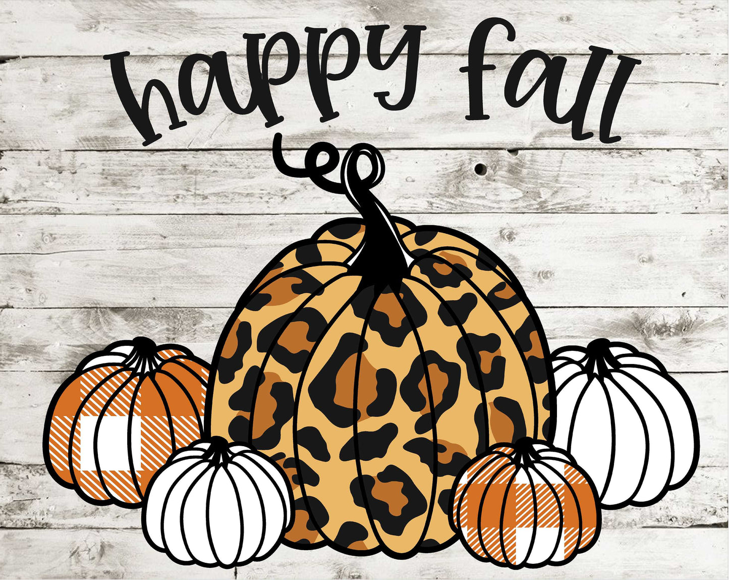 Happy Fall Pumpkins Metal Sign