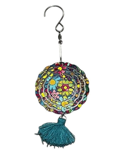 3 inch Wind Spinner or Car Charm-Different Floral Prints