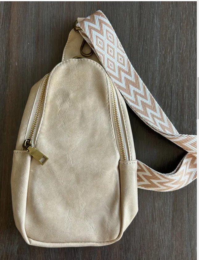 Ivory Vegan Crossbody Sling