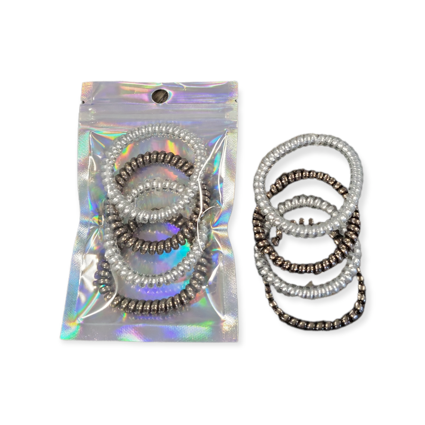 Set of 4 Pewter & Silver Hair Cords