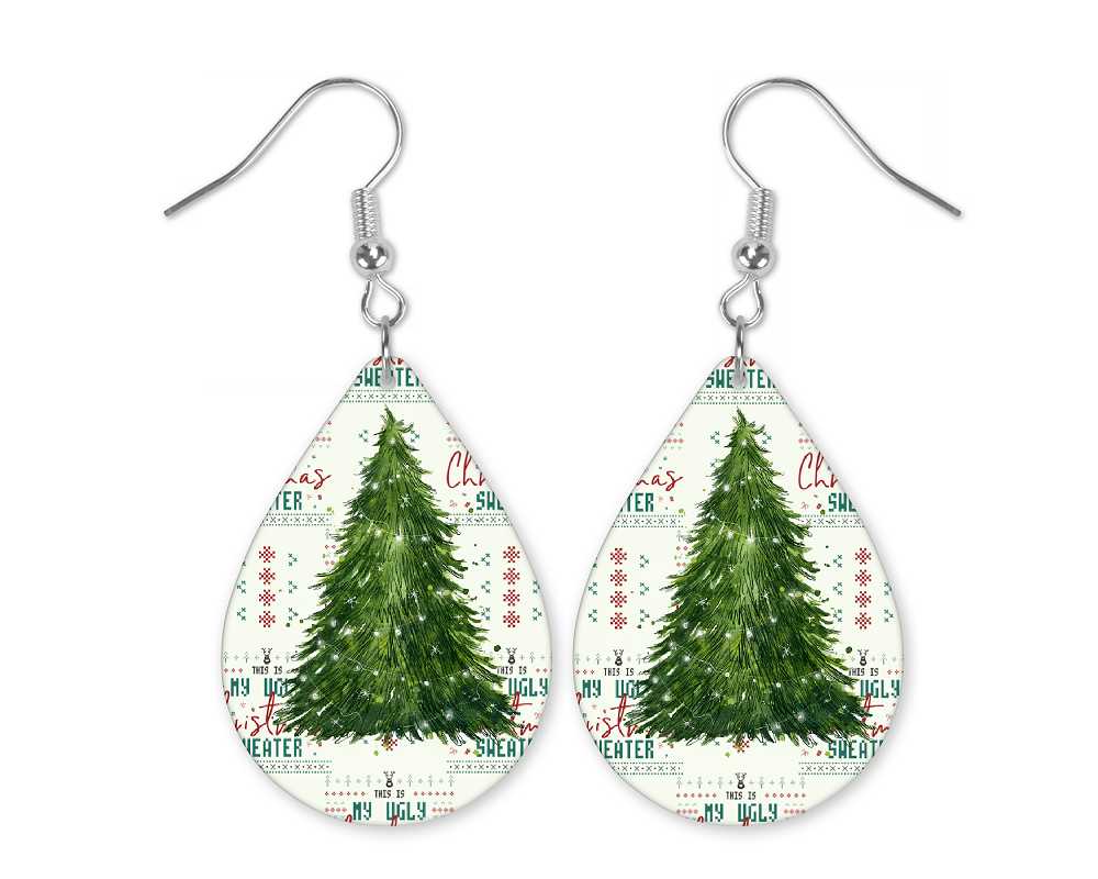 Vintage Christmas Tree Christmas Earrings