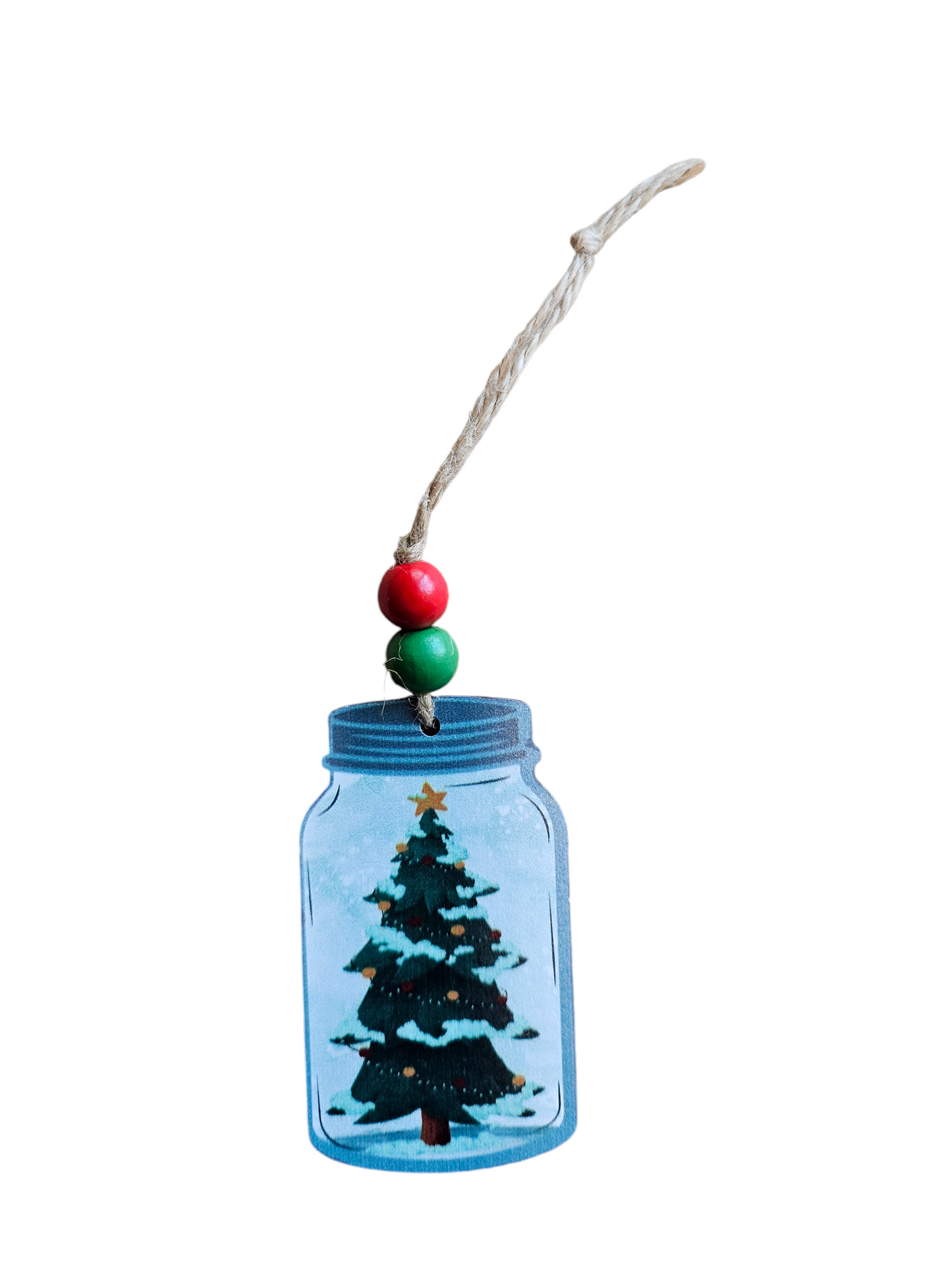 Snow Covered Truck Mason Jar Ornament