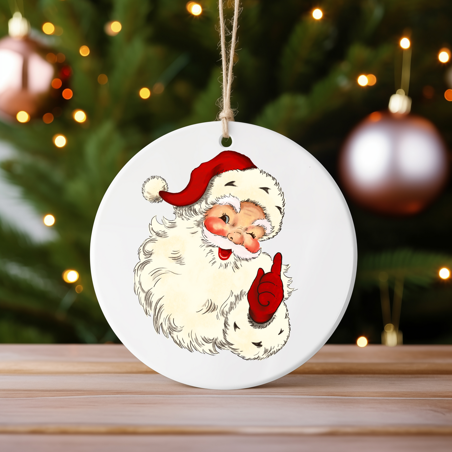 Vintage Santa Claus One Sided Ornament -4 designs