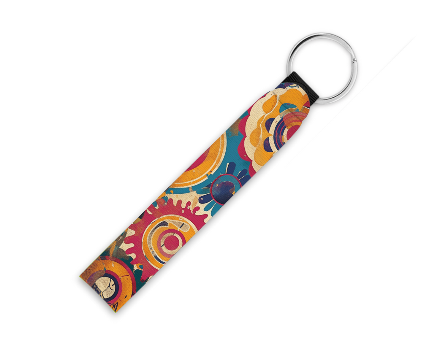 Steam Punk Floral Neoprene Key Fob