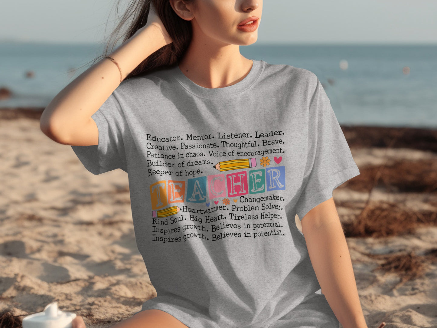 Inspirational Messages Colorful Teacher Design Shirt