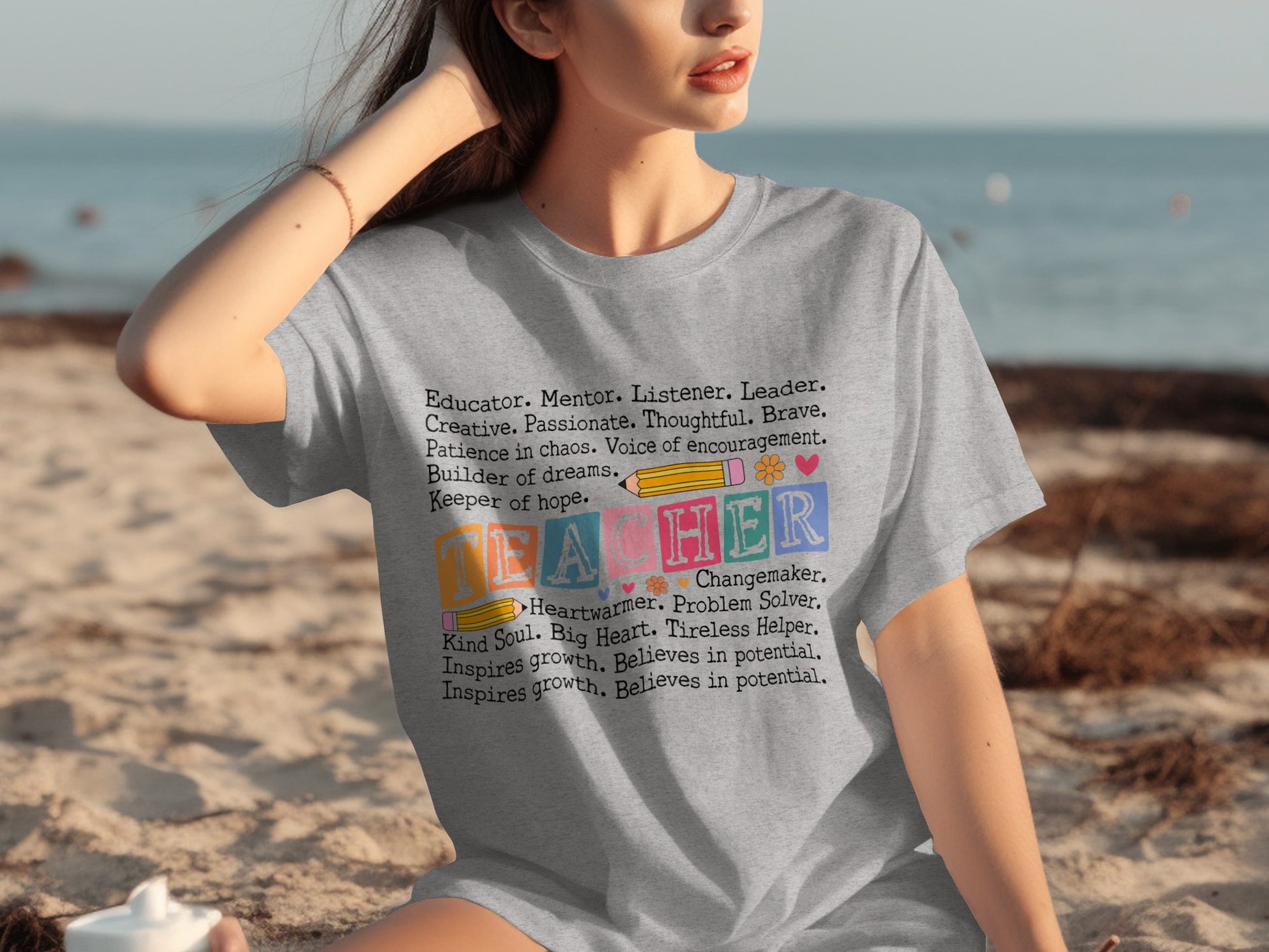 Inspirational Messages Colorful Teacher Design Shirt