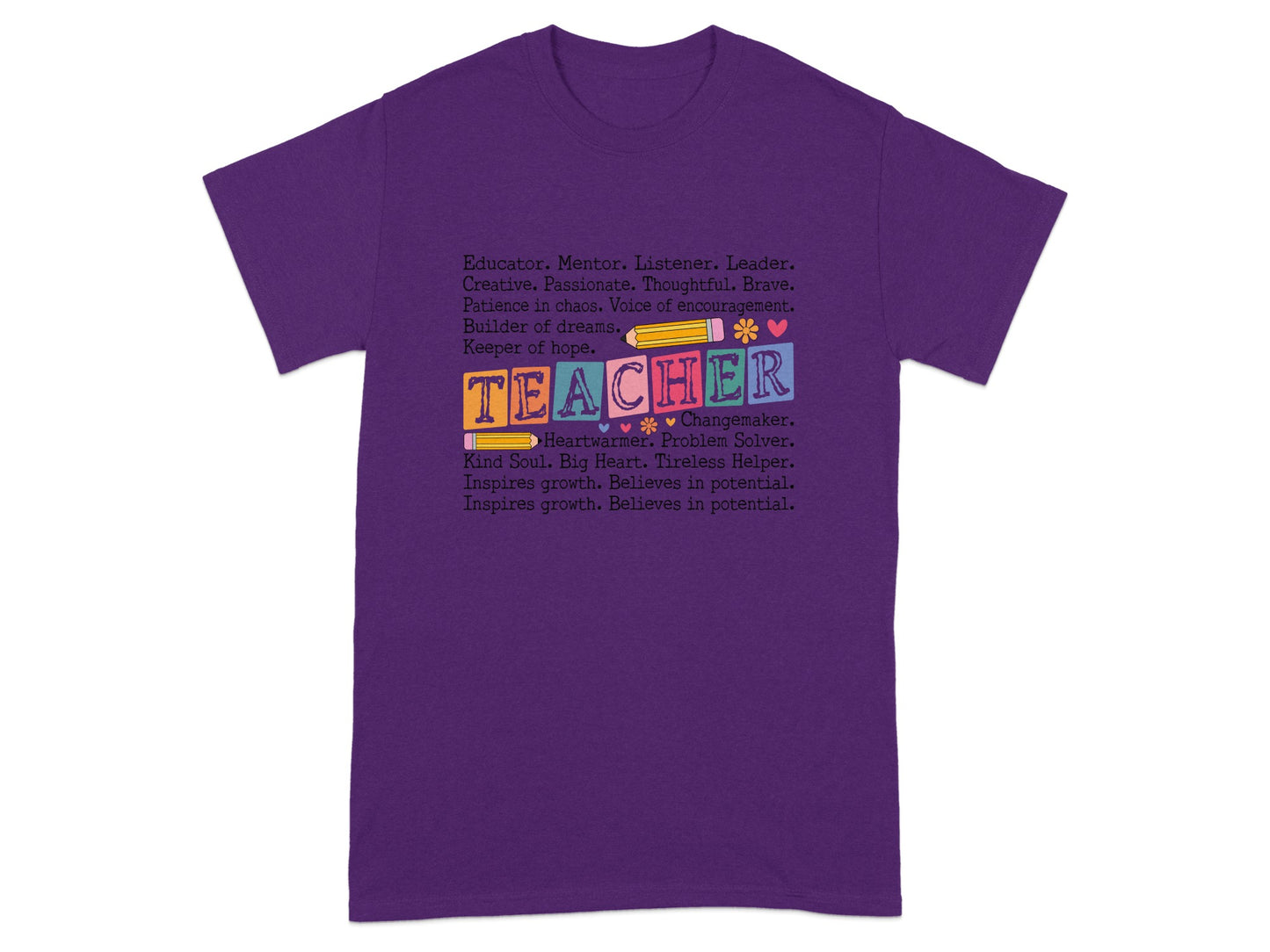 Educator Mentor Listener Leader Creative Teacher Shirt