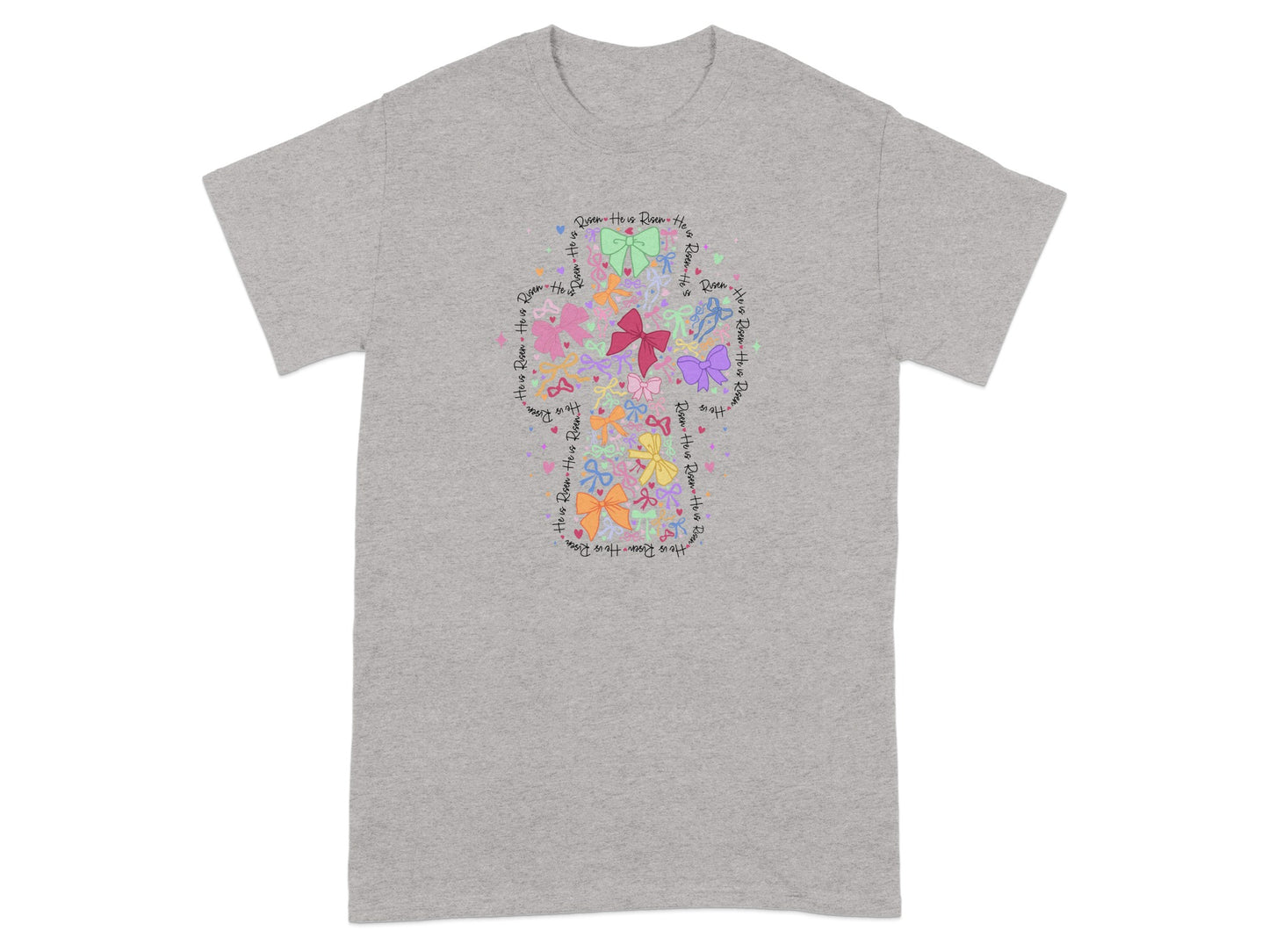 Colorful Butterflies and Hearts Graphic Design Shirt