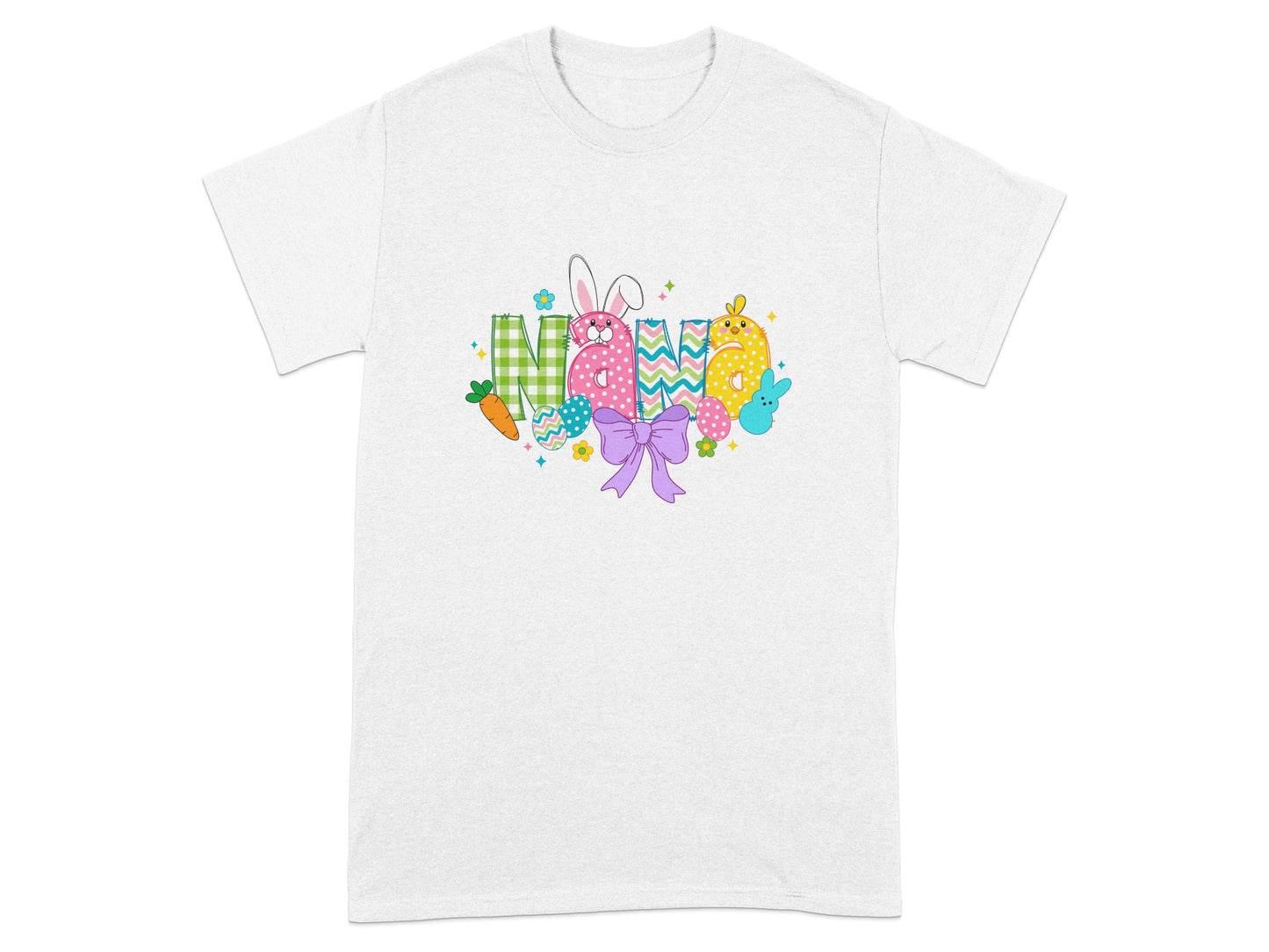 Cute Easter Bunny and Egg Design T-Shirt