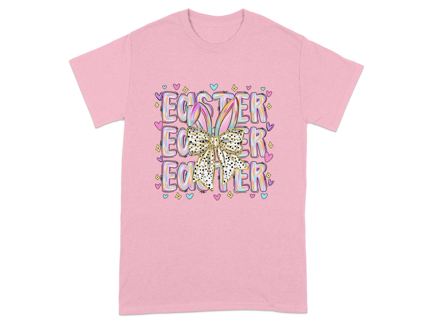 Colorful Easter Bunny Ears Graphic T-Shirt for Festive Wear