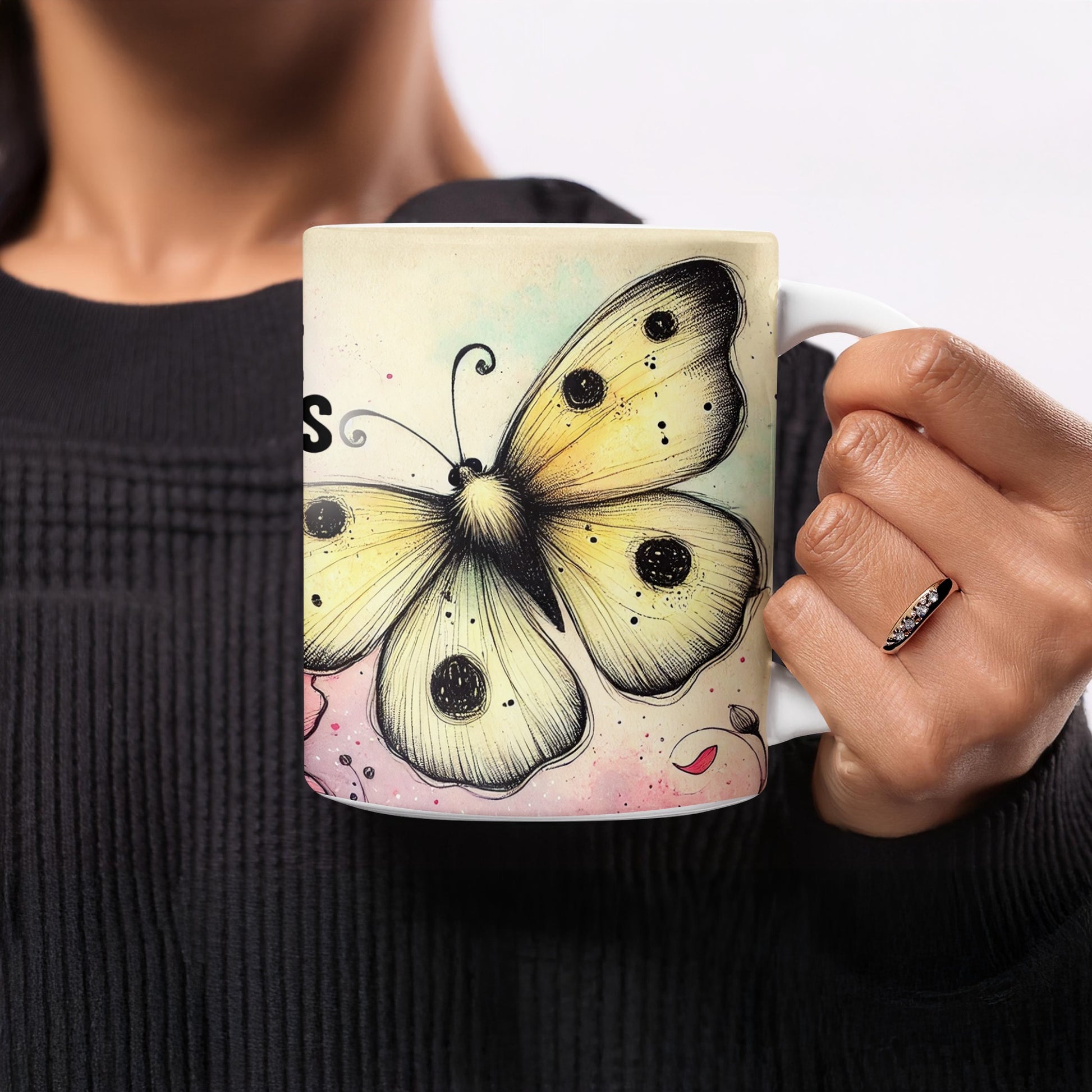 Artistic Butterfly Watercolor Design Mug product type
Butterfly mug
Butterfly cup
Insect art
Yellow butterfly
Artistic design
Watercolor style
Sketch butterfly
Nature inspired
Coffee mug
Tea cup
Drinkware
Home decor
Gift idea
Unique design
Animal mug
Whimsical art
Pastel colors
Spotted butterfly
Creature design
Elegant mug