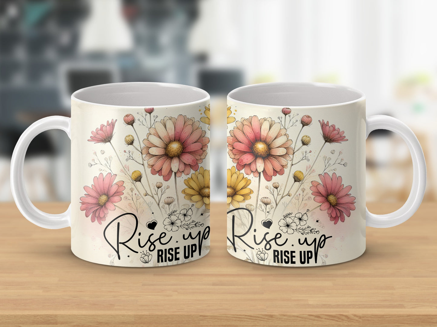Blooming Floral Design Rise Up Quote Inspiration product type