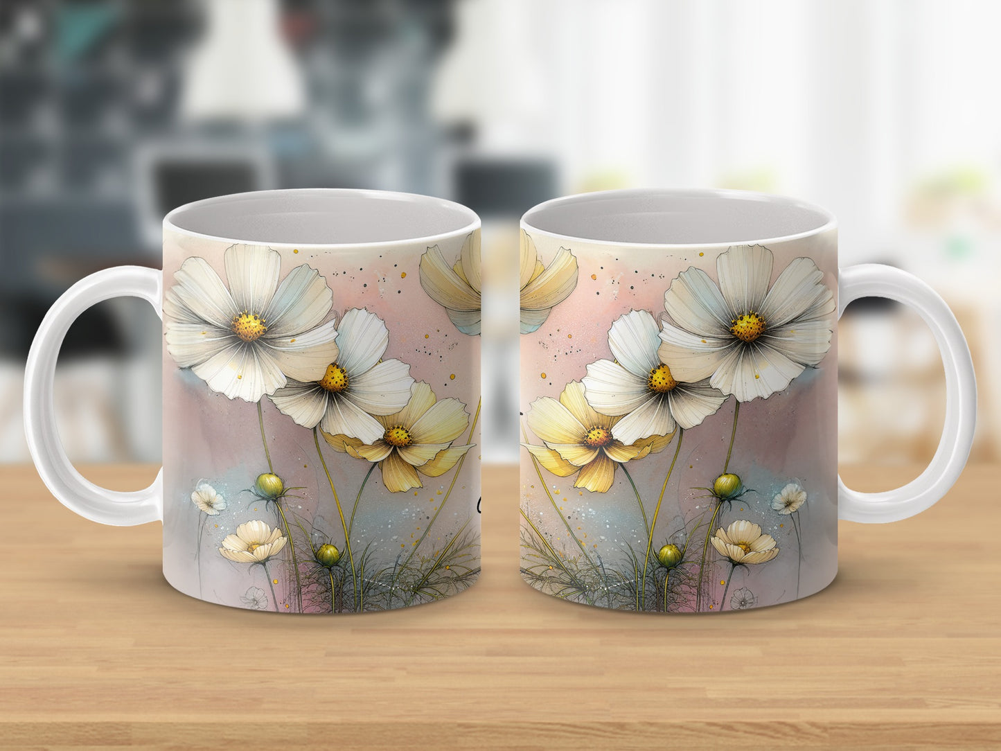 Delicate Floral Cosmos Watercolor Bloom Art Mug product type

Floral design, Cosmos flowers, Watercolor art, Flower mug, Botanical print, Delicate flowers, Spring flowers, Garden art, Bloom design, Artistic mug, Nature inspired, Coffee mug, Tea cup, Drinkware, Home decor, Gift idea, Elegant design, White flowers, Yellow flowers, Pastel colors