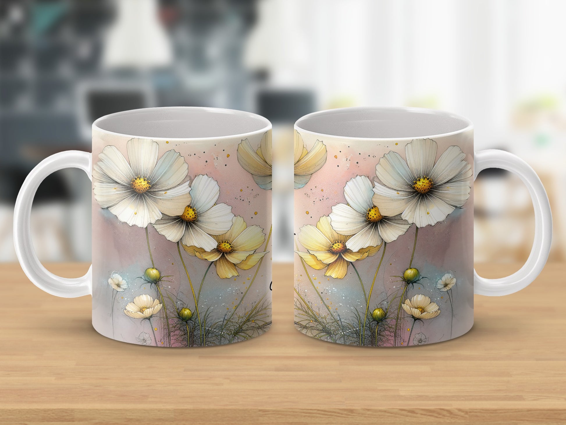 Delicate Floral Cosmos Watercolor Bloom Art Mug product type

Floral design, Cosmos flowers, Watercolor art, Flower mug, Botanical print, Delicate flowers, Spring flowers, Garden art, Bloom design, Artistic mug, Nature inspired, Coffee mug, Tea cup, Drinkware, Home decor, Gift idea, Elegant design, White flowers, Yellow flowers, Pastel colors