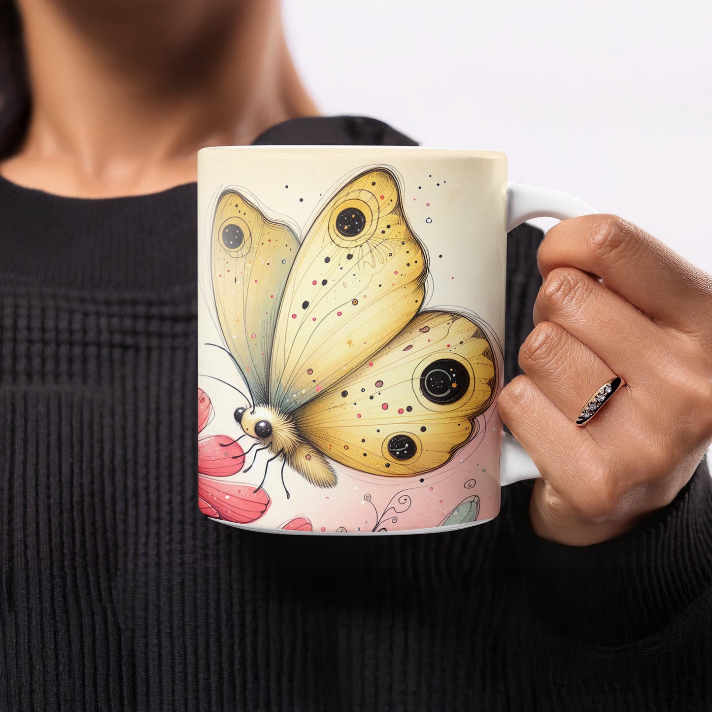 Golden Butterfly Delicate Floral Artistic Mug product type
Butterfly, Yellow Butterfly, Golden Butterfly, Whimsical Design, Artistic Mug, Floral Pattern, Nature Inspired, Insect Art, Coffee Mug, Tea Cup, Drinkware, Gift Idea, Home Decor, Unique Design, Cute Butterfly, Pink Flowers, Elegant Print, Beverage Holder, Kitchen Accessory, Beautiful Insect