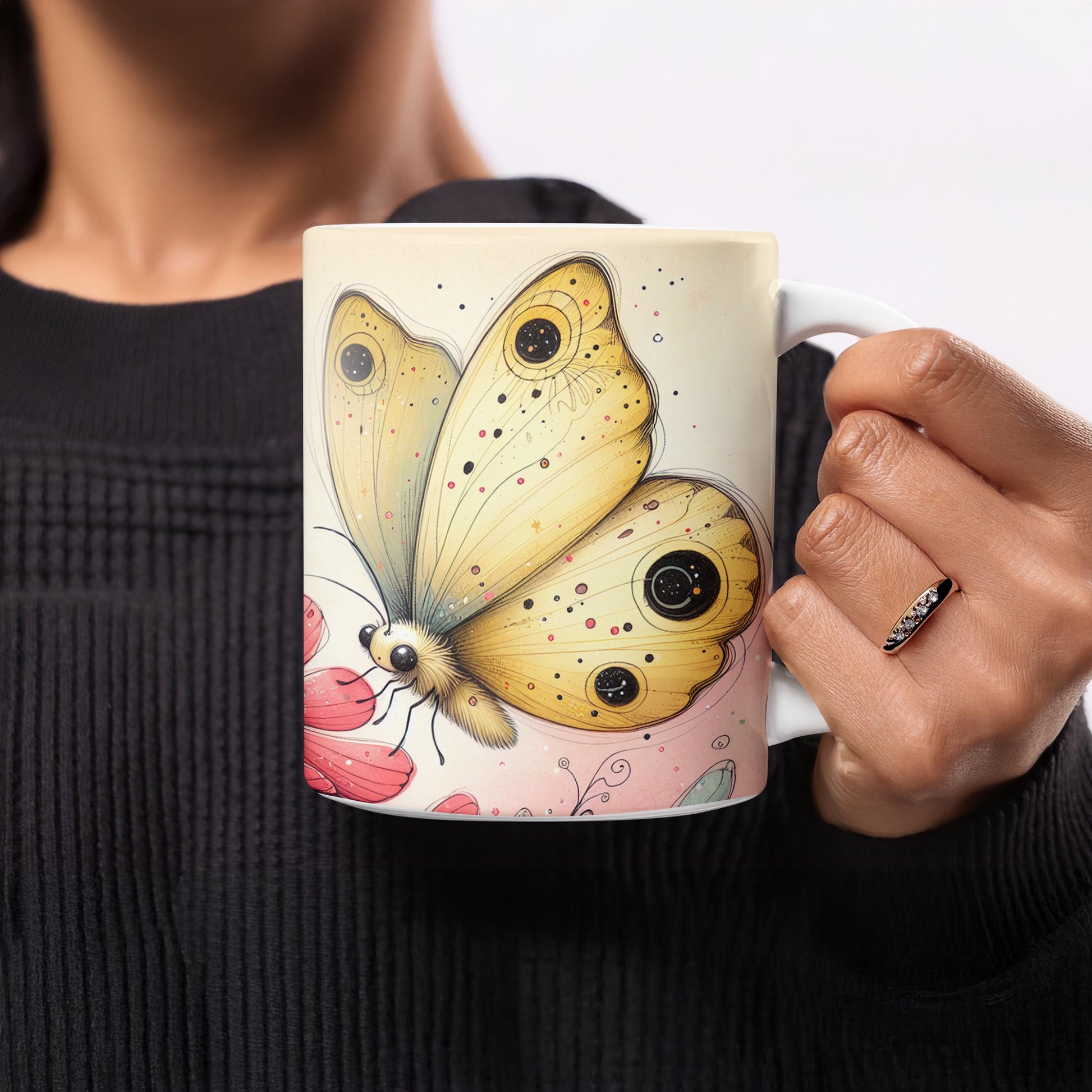 Golden Butterfly Delicate Floral Artistic Mug product type
Butterfly, Yellow Butterfly, Golden Butterfly, Whimsical Design, Artistic Mug, Floral Pattern, Nature Inspired, Insect Art, Coffee Mug, Tea Cup, Drinkware, Gift Idea, Home Decor, Unique Design, Cute Butterfly, Pink Flowers, Elegant Print, Beverage Holder, Kitchen Accessory, Beautiful Insect
