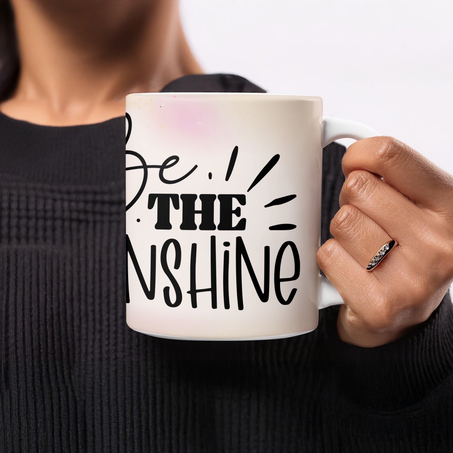 Be THE SUNSHINE Inspirational Quote Coffee Mug product type