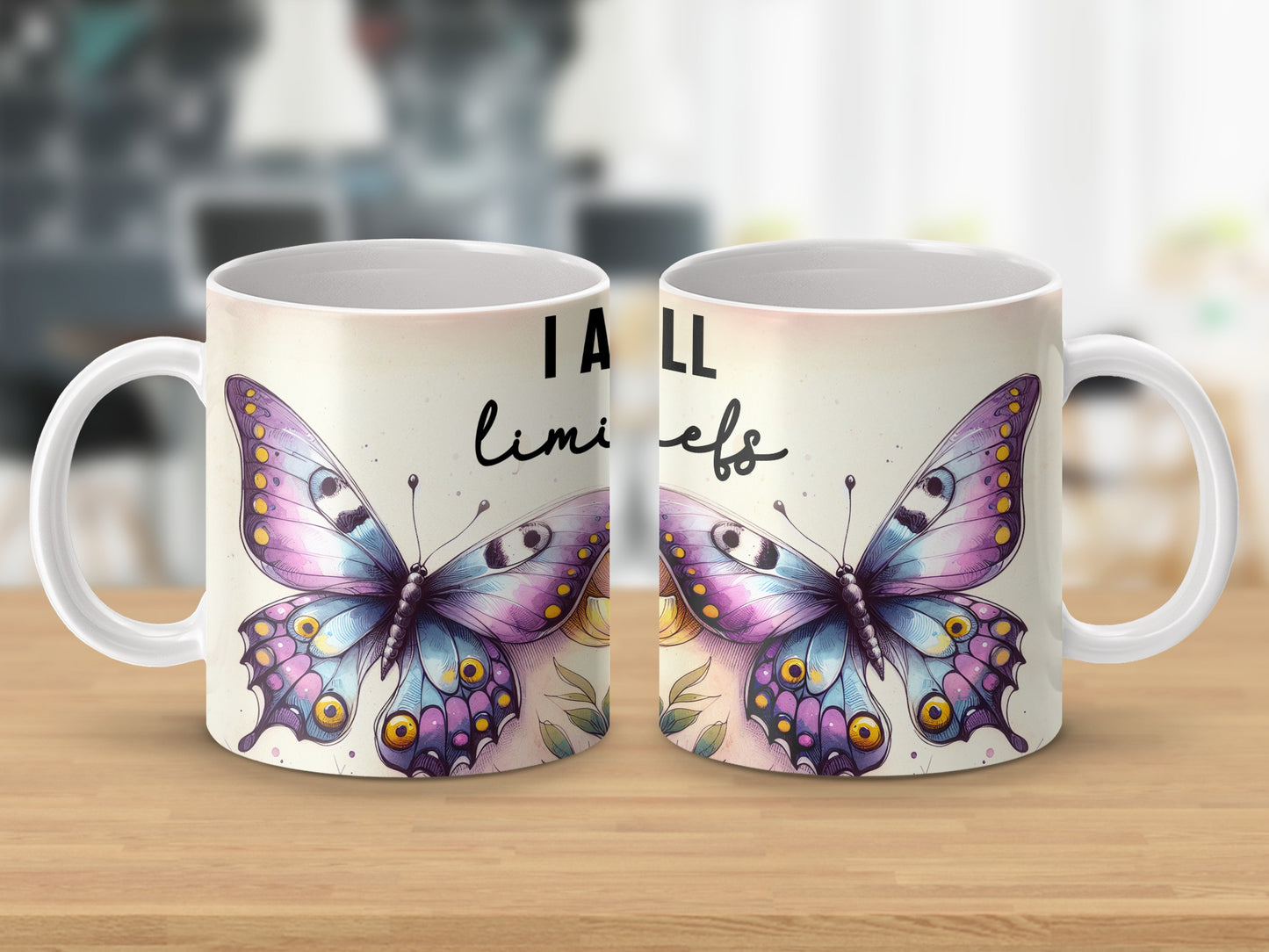 I AM ALL LIMITLESS Butterfly Design Vibrant Mug product type