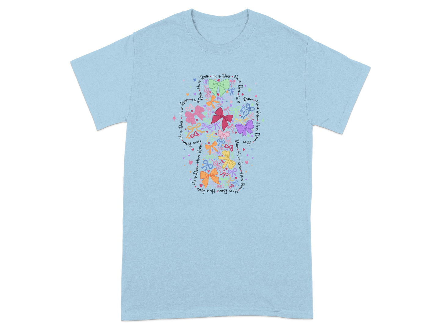 Colorful Butterfly and Heart Printed Shirt product