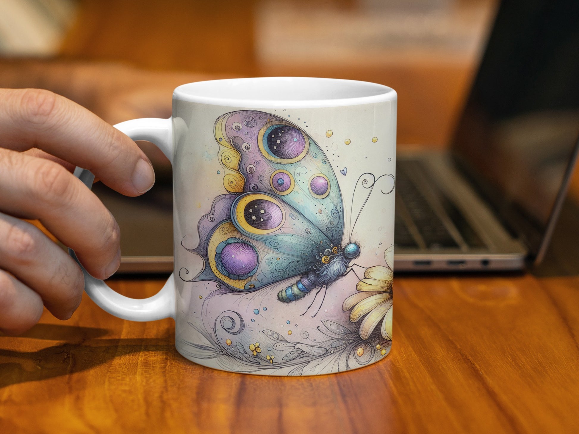 Abstract Butterfly Design Coffee Tea Mug product type
butterfly mug
abstract design
coffee cup
tea mug
unique gift
drinkware art
insect pattern
home accent
whimsical decor
colorful print
desk mug
kitchen essential
artistic beverage
gift idea
nature inspired
everyday use
purple butterfly
blue butterfly
yellow accents
graphic mug